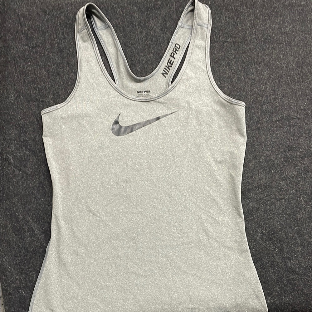 Nike Pro Women's Grey Dri-Fit Tank Top